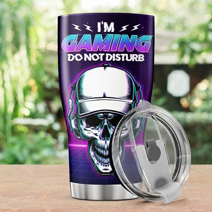 ZOOPAA Gaming Coffee Tumbler 30 Oz Travel Mug With Lid Christmas Gifts For Women Men